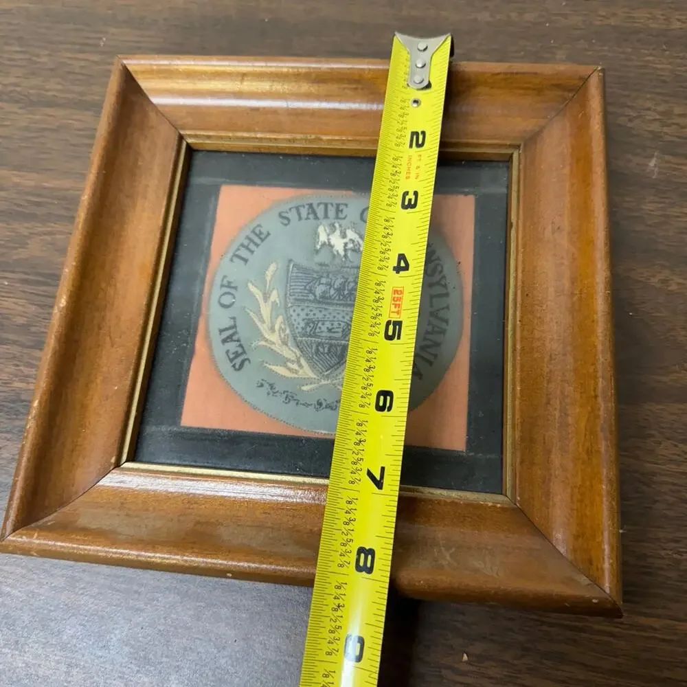 Vintage seal of state of Pennsylvania framed seal